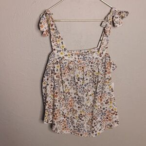 A.N.A Floral Tank Top Size Large NWT